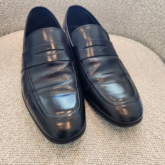 To Boot New York 1929 Adam Derrick Penny Loafers Black Leather - 10.5M main image 7